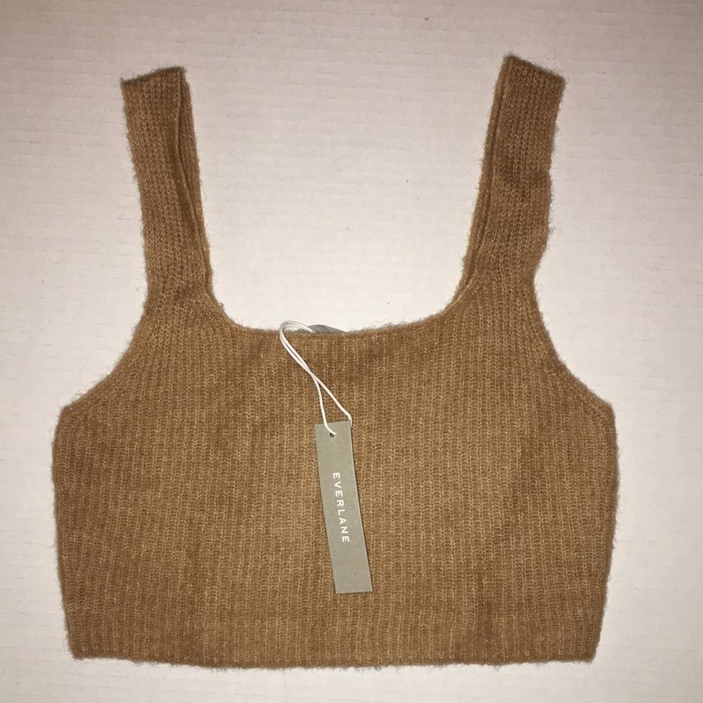 Everlane Camel Knit wool blend Tank crop Top - Women's | size XS